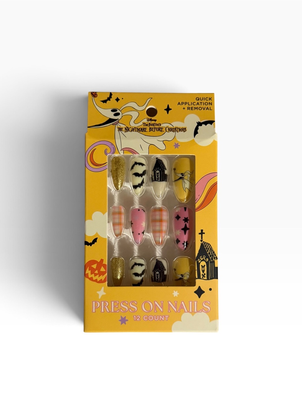 Disney Nightmare Before Christmas Press On Nails 4 Pack Jack Sally Oogie Zero - Picture 8 of 9